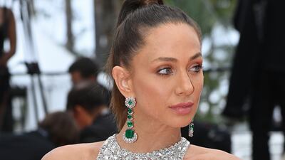 Lebanese model Loujain Adada wears a metallic ombre Georges Hobeika gown to attend the screening of 'Forever Young (Les Amandiers)' on May 22. Getty Images