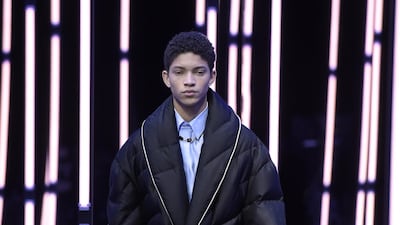 Quilted and finished with piping, this dressing-gown coat is from Fendi for autumn / winter 2021. Courtesy Fendi