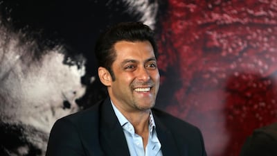 Salman Khan was spotted doing a stunt at Poland's Palace of Culture and Science for his forthcoming movie Kick. Pawan Singh / The National