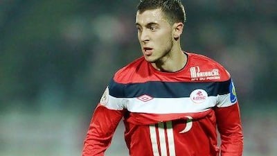 Eden Hazard scored 12 goals in Lille's championship-winning campaign last season and has a €40 million release clause in his copntract with the French Ligue 1 club. Philippe Hugen / AFP