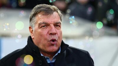 West Ham United's Sam Allardyce observes his side during their Premier League match against Sunderland on Saturday. Ian Walton / Getty Images