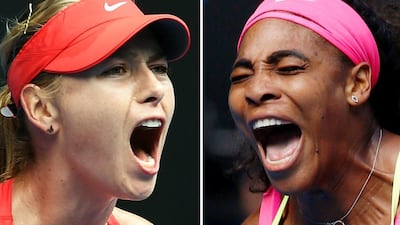 Marai Sharapova's overall losing record against Serena Williams is 16-2 and her last 15 meetings with the 18-time Grand Slam champion have ended in defeat. Made Nagi / Filip Singer / EPA