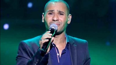 Mohammed Rifi performs on The X Factor. Courtesy The X Factor