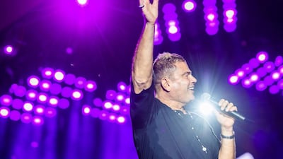 Egyptian popstar Amr Diab performs at Soundstorm