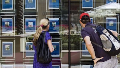 Property ads in the Gold and Diamonds Souq in Dubai. All property ads in the emirate must now be approved by Rera – including social media posts. Lauren Lancaster / The National