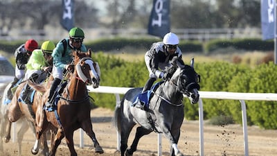 AF Momtaz ridden by Saif Al Balushi wins the Gulf Cup in Sharjah on Saturday. Chris Whiteoak / The National
