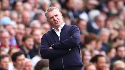 Leicester manager Dean Smith. Getty