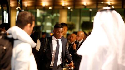 Vinicius Junior arrives. EPA