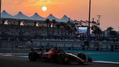 Spanish Formula One driver Carlos Sainz of Ferrari in action during the second practice session. EPA