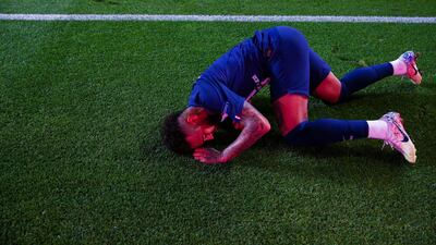 Neymar during the Champions League semi final. EPA