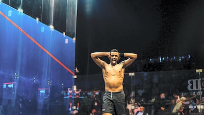 Egyptian Mostafa Asal celebrates his victory. PSA twitter