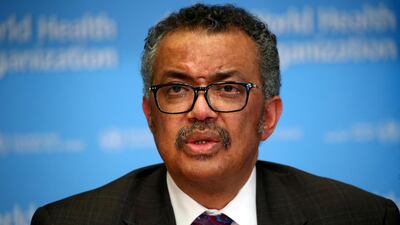 Director General of the World Health Organisation (WHO) Tedros Adhanom Ghebreyesus speaks during a news conference on the situation of the coronavirus (COVID-2019), in Geneva, Switzerland, February 28, 2020. REUTERS