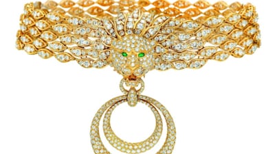 A choker displayed at the Mastery of an Art exhibition by Van Cleef & Arpels in Kyoto. Courtesy of Van Cleef & Arpels