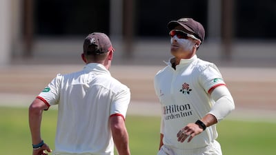Lancashire's Rob Jones comes off the field in a pre season warm up game against a UAE XI. Chris Whiteoak / The National