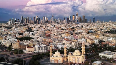 Kuwait City and its skyline as the sun sets. AFP
