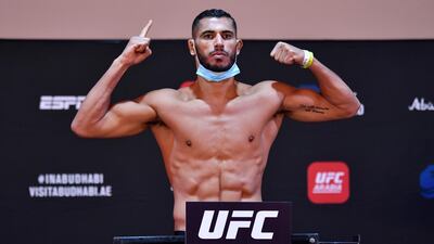 Dubai-based Mounir Lazzez of Tunisia during the UFC Fight Night weigh-in on Tuesday.