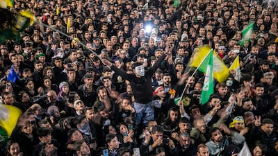 Supporters of the pro-Kurdish Peoples' Equality and Democracy Party (DEM) celebrate after authorities reversed a decision to revoke the mandate of newly elected mayor Abdullah Zeydan, in Van, eastern Turkey. EPA