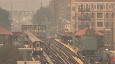 Smoke envelops the Bronx borough of New York. Reuters