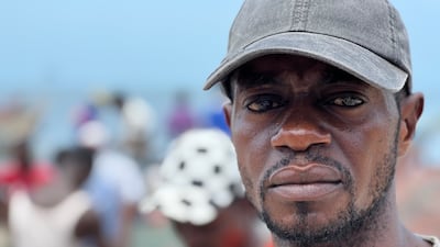Suliaman Kamara has been fishing for 20 years along the coastline of Tombo. Andy Scott / The National