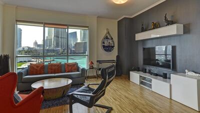 This 1,733-square-foot unfurnished apartment is in The Residences, with two bedrooms, a maid’s room and storage space.