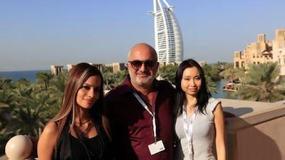 Darine El Khatib, Youssef El Deeb and Carol Ho from Love's Improvisations. Satish Kumar / The National