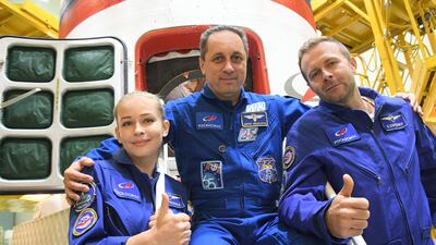Shipenko and Peresild are expected to return to Earth on Sunday, October 17 in a capsule with cosmonaut Oleg Novitsky, who has been on the ISS for the past six months. AP