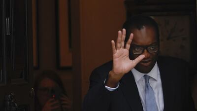 Kwasi Kwarteng departs 11 Downing Street, after stepping down as UK chancellor of the exchequer, in October. Bloomberg