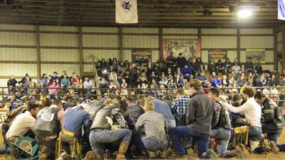 Cowboys and cowgirls gather at the Fox Hollow Rodeo arena