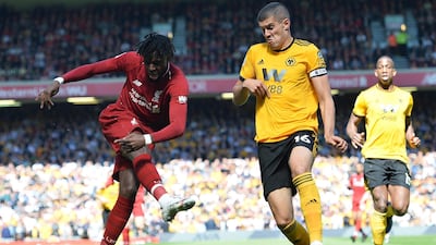 8th: Divock Origi, Liverpool, top speed - 35.04 km/h. EPA