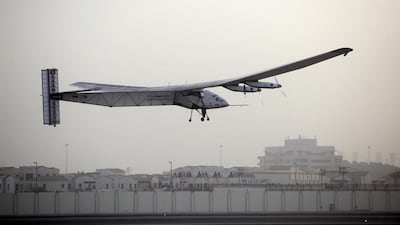 Flying Solar Impulse 2 for the first leg is chief engineer Andre Borschberg. The journey is expected to take approximately 10 hours. Christopher Pike / The National