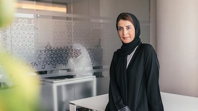 Feryal Ahmadi, the executive director of corporate services at Dubai Multi Commodities Centre, pictured at her office in Almas Tower, JLT. Alex Atack for The National