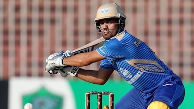 Sharjah, United Arab Emirates - October 17, 2018: Darwish Rasooli of the Balkh Legends bats during the game between Balkh Legends and Nangarhar Leopards in the Afghanistan Premier League. Wednesday, October 17th, 2018 at Sharjah Cricket Stadium, Sharjah. Chris Whiteoak / The National