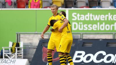 Erling Braut Haaland came off the bench to score a 95th-minute winner for Borussia Dortmund. Getty