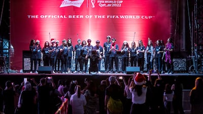 Fans were entertained in the run-up to the game with live performances. Ruel Pableo for The National