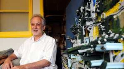 Michael Sorkin, a Jewish critic of Israel's treatment of Palestinians, in his Manhattan studio.