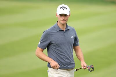 Nicolai Hojgaard walks on the second green on day four of the Genesis Championship in Incheon, South Korea Getty