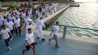 The seven kilometre walk started from St. Regis Abu Dhabi Hotel and finished at the Sheraton Abu Dhabi on the corniche.