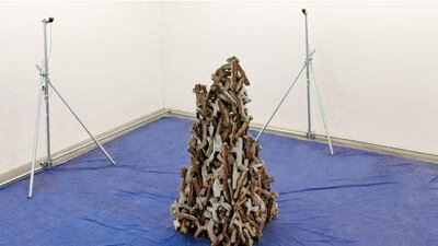 The final sculpture of the salt-based prototype will measure seven metres high and five metres wide. Courtesy National Pavilion UAE