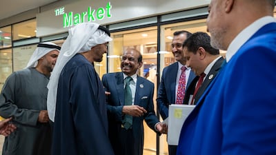 President Sheikh Mohamed visits Lulu Hypermarket in Mushrif Mall. Photo: UAE Presidential Court