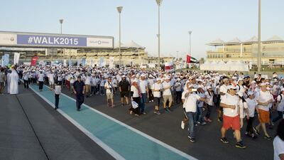 More than 21,000 people took part in the event in 2015. Vidhyaa / The National