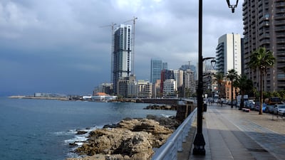 Beirut Corniche in Lebanon. The country's economic development has been negatively affected by its political paralysis and the war in neighbouring Syria. AFP