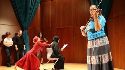 Memories of Childhood is a play for which members of Documentary Theatre Abu Dhabi interviewed their mothers and grandmothers and enact their memories. Ravindranath K / The National