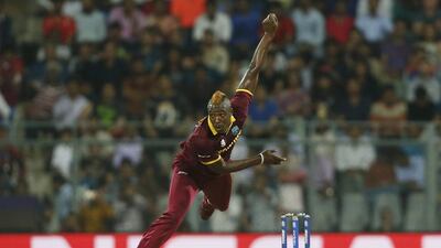 Cricket - West Indies v England - World Twenty20 cricket tournament - Mumbai, India, 16/03/2016. West Indies Andre Russell bowls. REUTERS/Danish Siddiqui TPX IMAGES OF THE DAY