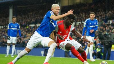 Thomas Partey: 4 - The midfielder criticised his recent form at Arsenal and that continued, giving away the ball under little pressure on several occasions and offering Everton the chance to equalise. AP