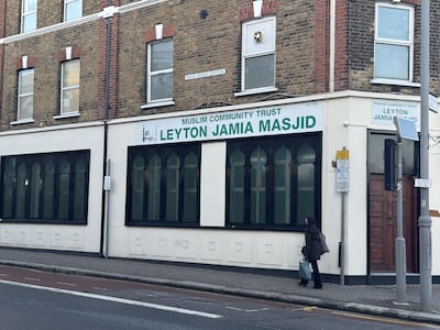 This mosque in Leyton was vandalised last year. AFP