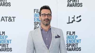 Jon Hamm arrives at the 34th Film Independent Spirit Awards on Saturday, February 23, 2019. EPA