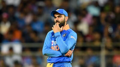 India captain Virat Kohli ran out of ideas during the first ODI at the Wankhede Stadium in Mumbai on Tuesday. AFP