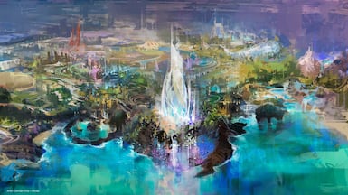 An early rendering of Disneyland Abu Dhabi, expected to open in the 2030s. Photo: Miral