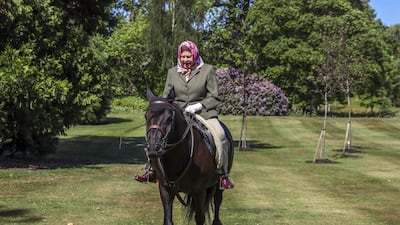Queen Elizabeth at Windsor Home Park. She stayed at Windsor Castle during the coronavirus pandemic.