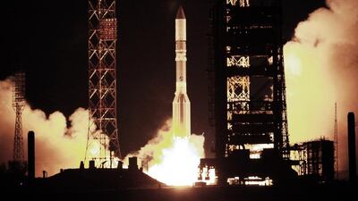 Yahsat launched its second satellite Y1B, above, in Kazakhstan. Courtesy Mubadala